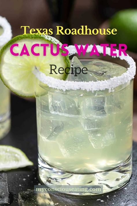 Cactus water in a mason jar Cactus Water Drink, Roadhouse Recipes, Texas Roadhouse Recipes, Honey Lime Shrimp, Homemade Iced Tea, Cactus Water, Watermelon Feta Salad, Fresh Guacamole, Watermelon And Feta