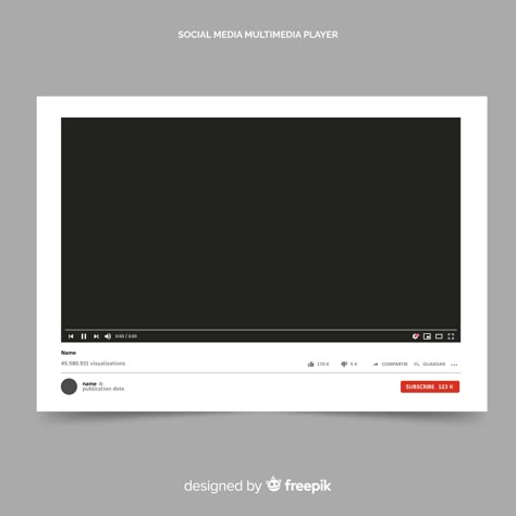 Youtube Video Overlay, Youtube Shifting Template, Youtube Overlay Template, Video Editing Templates Aesthetic, Template For Video Editing, Youtube Template Edit, Video Player Template, Yt Template, Youtube Channel Template