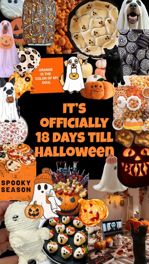 Halloween Countdown #halloween #halloweenseason #cute Days Till Halloween, Halloween Countdown, Halloween Season, Orange, Halloween, Color