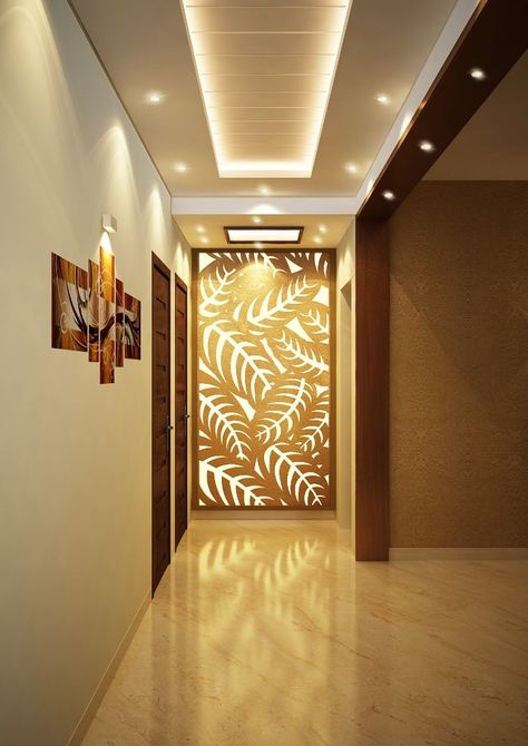 Passage Ceiling Design Modern Luxury, Flat Lobby Design, Entrance Foyer False Ceiling Design, Entrance Pop Design, Passage Pop Ceiling Design, Foyer False Ceiling Design, Passage Wall Design Modern, Passage Ceiling Design Modern, Corridor False Ceiling Design