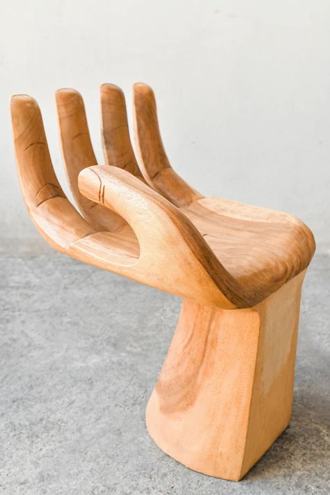 Buddha Chair Hand Shaped Suar Wood Side Chair 26h - Etsy Wall Planters Outdoor, Bar Restaurant Design, Architecture Restaurant, Hand Chair, Metal Wall Planters, Wall Planters Indoor, Eclectic Dining, Buddha Garden, Design Café