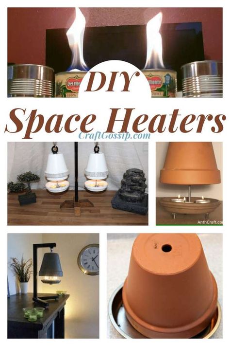 5 DIY Space Heaters To Heat Your Home In An Emergency – Home and Garden Alcohol Heater Diy, Homemade Space Heater, Homemade Heater Diy, Diy Heater Indoor, Space Heater Diy, Diy Candle Heater, Homemade Heater, Survival Basics, Candle Heater