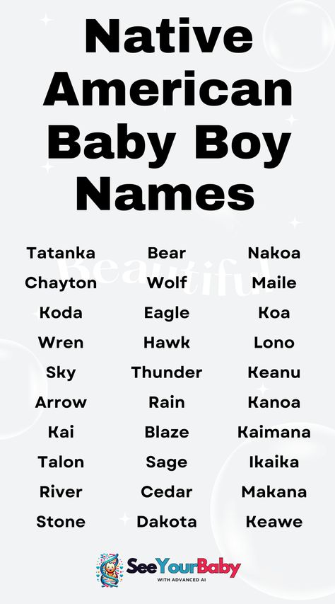 Native American baby boy names are inspired by nature and full of strength. Perfect for parents looking for a name with deep cultural meaning. Native American Names, Native American Baby Names, Baby Name Generator, Name Generator, Name Inspiration, Baby Boy Names, Character Names, Boy Names, Girl Names