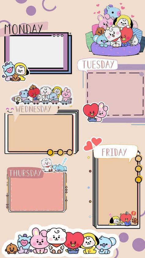 #bts #bt21 #printable #schedule Bt21 Printable, Bt21 Planner, Personalized School Supplies Labels, Happy Birthday Icons, Printable Schedule, Diy Photo Book, Study Planner Printable, Birthday Icon, Ring Case