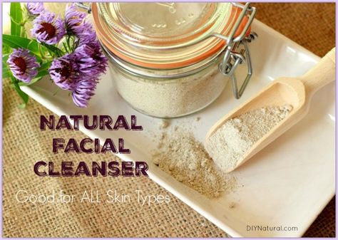 Homemade Face Wash ingredients of ground oatmeal, almonds, calendula, rose petals or lavender flowers, clay & EO Skin Cleanser Diy, Diy Face Cleanser, Homemade Facial Cleanser, Diy Face Wash, Homemade Face Wash, Natural Facial Cleanser, Natural Face Wash, Natural Face Cleanser, Cleanser For Oily Skin