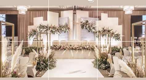 Weeding Decorating, Dekor Pelaminan, Wedding Decoration Checklist, Indoor Wedding Decorations, Wedding Stage Backdrop, Wedding Hall Decorations, Wedding Background Decoration, Wedding Stage Design, Wedding Backdrop Design