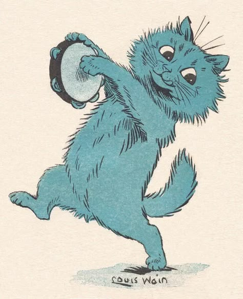 Louis Wain, Blue