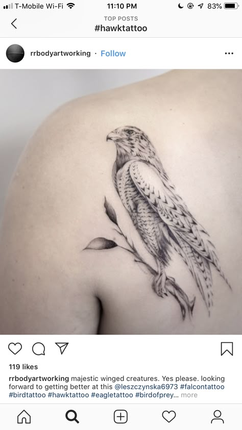 Falcon Tattoo For Women, Hawk Memorial Tattoo, Hawk Tattoo Feminine Simple, Dainty Hawk Tattoo, Feminine Hawk Tattoo Beautiful, Floral Hawk Tattoo, Hawk Arm Tattoo, Hawk Tattoo Women, Birds Of Prey Tattoos