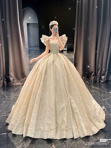 Royal Wedding Photos, Royal Ball Gown, Classic Ball Gowns, Debut Gowns, Different Wedding Dresses, Royal Ball, Quince Dress, Fancy Wedding Dresses, Royal Dresses