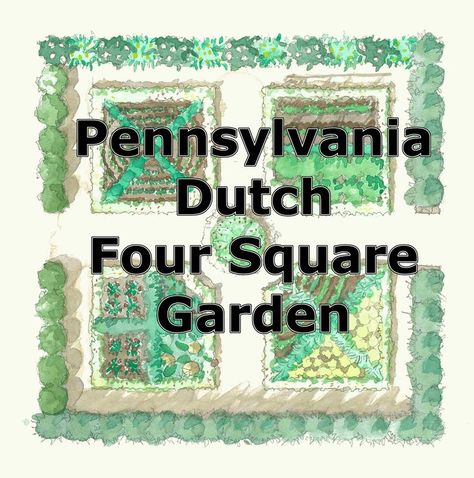 Pennsylvania Garden Ideas, Cabin Garden, Planting Ideas, Pennsylvania Dutch, Square Garden, Historical Society, Growing Vegetables, Garden Beds, Four Square