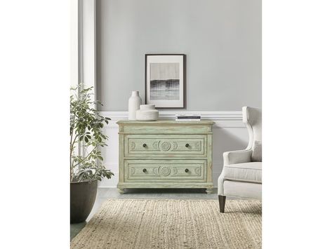 Hooker Furniture Living Room Traditions Two-Drawer Accent Chest 5961-85002-35 Living Room Chest, Hooker Furniture Living Room, Chest Furniture, White Counters, Accent Chest, Local Furniture, European Antiques, Furniture Finishes, Hooker Furniture