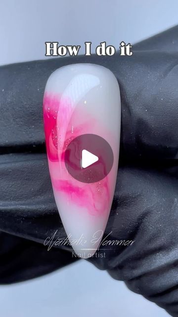 Beautiful Nail Designs Acrylics, Nail Designs With Clear Nails, Nail Makeover Videos, Cute Regular Nail Polish Nails Designs, At Home Painted Nails, How To Do Watercolor Nails, Easy Gel Nail Ideas For Beginners, Diy Marble Nails Easy, How To Do A Marble Nail Design