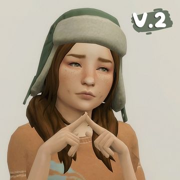 𝐥𝐞𝐬𝐬 𝐫𝐢𝐝𝐢𝐜𝐮𝐥𝐨𝐮𝐬 𝐰𝐢𝐧𝐭𝐞𝐫 𝐡𝐚𝐭: 𝐯𝟏 & 𝐯𝟐 | softpine on Patreon Sims 4 Cc Winter Hat, Cc Hats, San Myshuno, Eco Lifestyle, The Sims 4 Packs, Sims 4 Children, Tumblr Sims 4, Free Sims, Sims 4 Gameplay