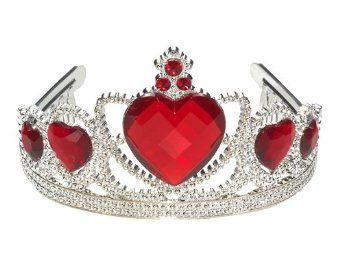 Amazon.com: Ruby Red Tiara: Toys & Games Heart Tiara, Tiara Accessories, Party Tiara, Heart Costume, Red Princess, Queen Of Hearts Costume, Tiara Headpieces, Alice In Wonderland Costume, Jewel Dress