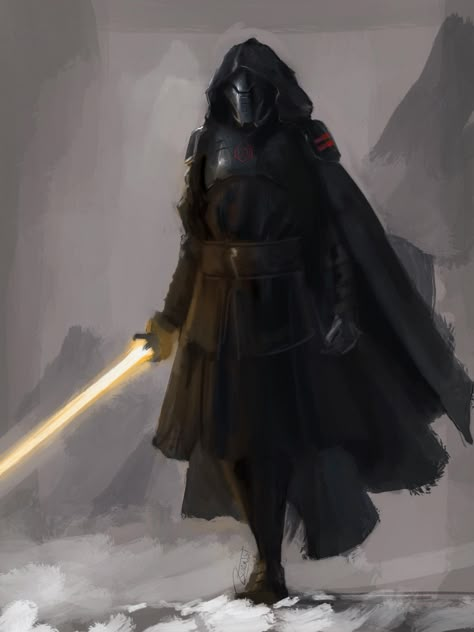 Costume designs (Commission) , John Burns on ArtStation at https://www.artstation.com/artwork/PxyLn Jedi Shadow Art, Jedi Sentinel Art, Dark Jedi Art, Star Wars Jedi Art, Star Wars Assassin, Star Wars Jedi Oc, Jedi Armor, Grey Jedi, Star Wars Background