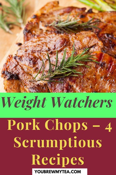 Healthy Pork Chop Recipes Clean Eating, Weight Watchers Pork Chops, Weight Watchers Pork Chop Recipes, Recipes For Pork Chops, Pork Loin Chops Recipes, Recipes For Pork, Healthy Pork Chop Recipes, Healthy Pork Chops, Weight Watchers Meals Dinner