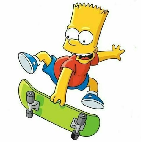 Bart Simpson Skateboard, Simpsons Skateboard, Bart Simpson Skateboarding, Skate Tattoo, Easy Dragon Drawings, Bart Simpson Art, Simpsons Tattoo, 50 Tattoo, Simpsons Drawings