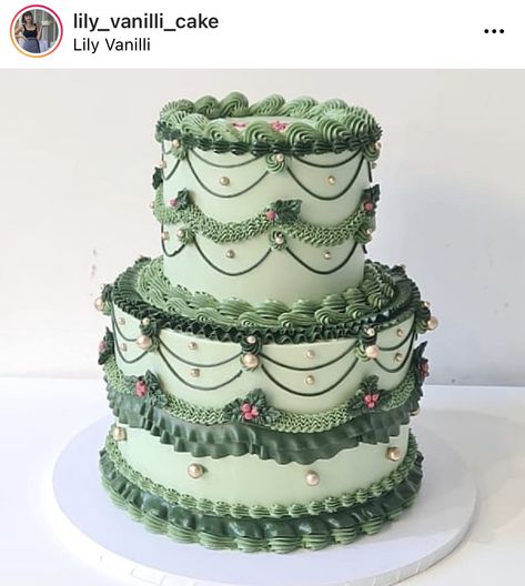 Two Tier Green Cake, Tinkerbell Sweet 16, Dark Green Wedding Cakes, Wedding Cake Dark, Victorian Wedding Cakes, Wedding Cake Theme, Green Birthday Cakes, Wedding Cake Simple Elegant, Bakery London