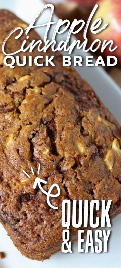 Cinnamon Quick Bread, Best Apple Desserts, Quick Bread Recipes Easy, Sweet Bread Recipes, Apple Bread Recipe, Apple Desserts Easy, Apple Cinnamon Bread, Cinnamon Swirl Bread, Swirl Bread