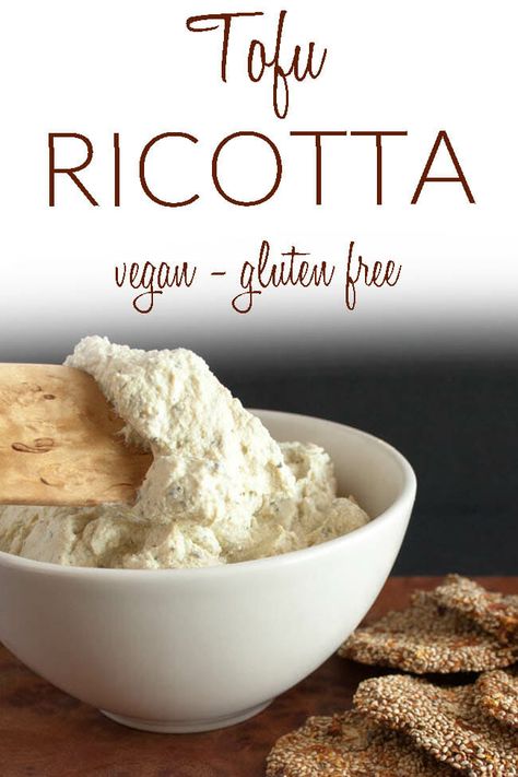 This easy Tofu Ricotta recipe is perfect for lasagna, ravioli, pizza, calzones, or served as a dip. No one will even notice it is tofu! Dairy Free Ricotta Cheese, Dairy Free Ricotta, Tofu Lasagna, Vegan Ricotta Cheese, Dairy Free Lasagna, Vegan Lasagna Recipe, Ricotta Cheese Recipes, Tofu Ricotta, Vegan Ricotta