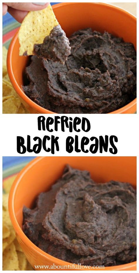 Refries Black Beans Recipe, Homemade Refried Black Beans, Basil Tofu, Crockpot Vegan, Homemade Tortilla Recipe, Refried Black Beans, Homemade Refried Beans, Meals Vegan, Tempeh Recipes