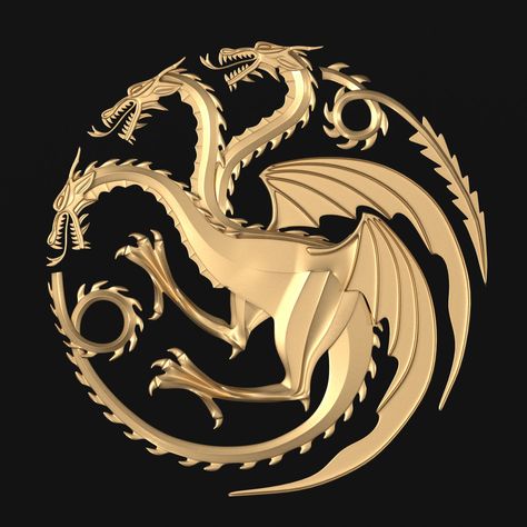 3D model Game of Thrones - House Targaryen | CGTrader Game Of Thrones Houses Symbols, Game Of Thrones House Targaryen, Targaryen Sigil, Daenerys Targaryen Art, House Of Targaryen, Game Of Thrones Gifts, Targaryen House, Dragon Halloween, Silver Knight