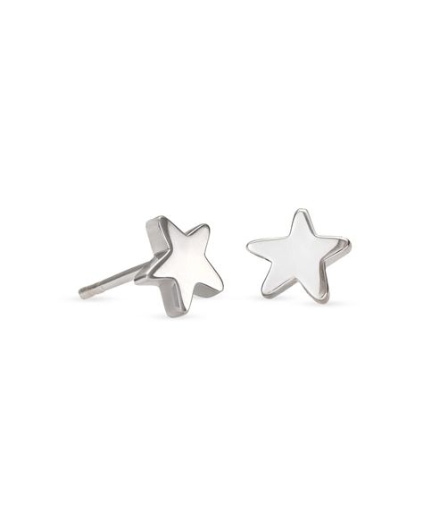 Trendy Silver Star Earrings, Nickel-free Star-shaped Silver Piercings, Silver Star Earrings Studs, White Gold Star-shaped Sterling Silver Earrings, Nickel-free Silver Star Piercings, Streetwear Jewelry, Silver Jewlery, Star Earrings Stud, Jewelry Accessories Ideas