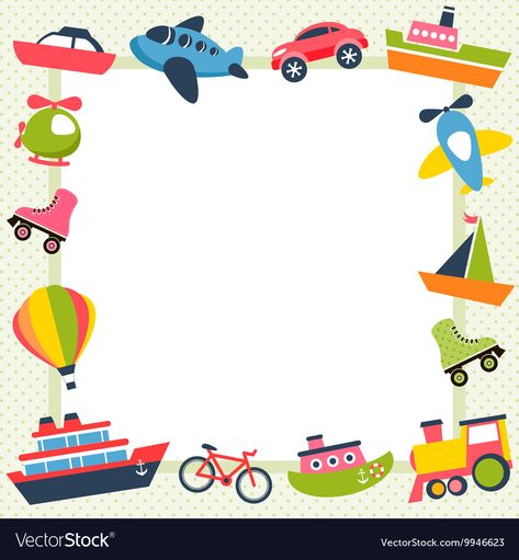 Transportation Invitation, Transport Illustration, Education Poster Design, Physical Activities For Kids, Baby Boy Scrapbook, Cars Theme Birthday Party, Transportation Theme, Themes Photo, Car Themes