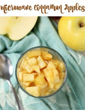 Microwave cinnamon apples are so EASY and delicious...no one will even realize how healthy they are! healthy snack recipe Apple Recipes Easy Healthy, Quick Apple Dessert, Recipes Microwave, Microwave Apples, Apple Cinnamon Recipes, Baked Apple Dessert, Snack Easy, Microwave Snacks, Apple Snacks