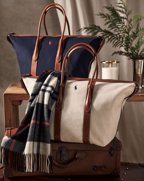 This holiday season, give the gift of #PoloRLStyle accessories, including plaid scarves and the #PoloRalphLauren Bellport bag. Shop… | Instagram Ralph Lauren Holiday, Ralph Lauren Aesthetic, Ralph Lauren Tote, Uni Bag, Luxury Tote Bags, Luxury Bags Collection, Ralph Lauren Bags, College Bags, Holiday Bag