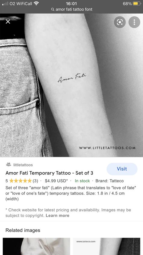 Amor Fati Tattoo Fonts, Tattoo Above Elbow, Amor Fati Tattoo, Above Elbow, Tattoo Font, Tattoo Set, New Year Wishes, Small Tattoo, Tattoo Fonts