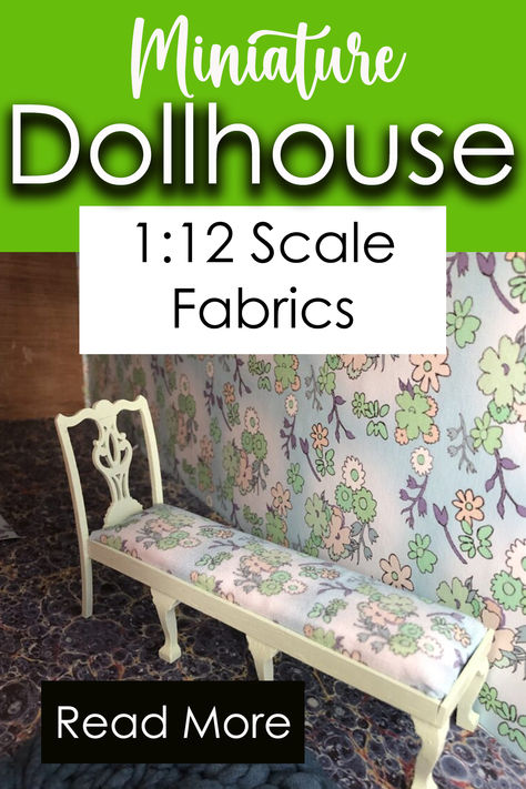 miniature dollhouse 1:12 scale fabrics Dollhouse Furniture Tutorials Patterns, Dollhouse Furniture Templates, 1 6 Scale Miniatures Diy, 1 12 Scale Miniatures Diy, Diy Dolls House, Doll House Curtains, Dollhouse Quilt, Dollhouse Furniture Tutorials, Cheater Quilt Fabric