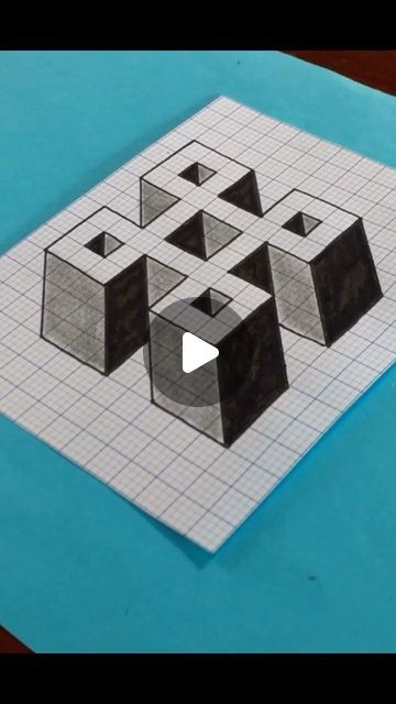 Chang Art on Instagram: "An easy 3D drawing #3ddrawing #3deasy #howtodraw #3dart #3dshapes" 3d Easy Drawings Simple, How To Draw A 3d Cube, How To Draw 3d Letters Alphabet, How To Make 3d Letters Drawing, 3d Drawings Easy, 3 D Letters Draw, Safari Camp, 3d Art Drawing, Abstract Art Painting Techniques