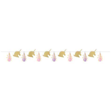 Unicorn Sparkle 8" x 6.5' Garland Unicorn Garland, Tassel Banner, Tissue Garland, Sparkle Unicorn, Tissue Tassel Garland, Unicorn Banner, Tissue Paper Tassel Garland, Sparkle Birthday, Tissue Paper Tassel