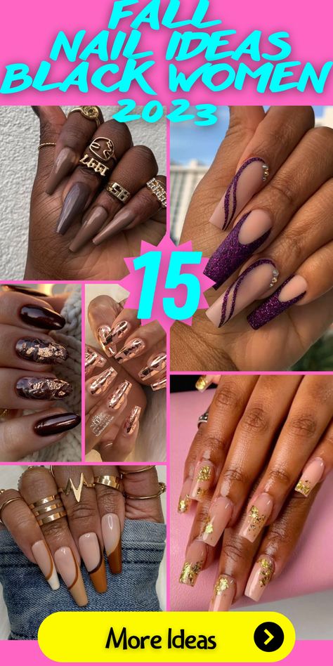 French Nails For Black Women, Fall Nails 2023 Dark Skin, Tips And Gel Nail Ideas, Best Color Nails For Brown Skin, Nail Designs For Black Skin, Nails In Dark Skin, Nails 2023 Trends Dark Skin, Nail For Black Women, Dark Skin Nail Ideas