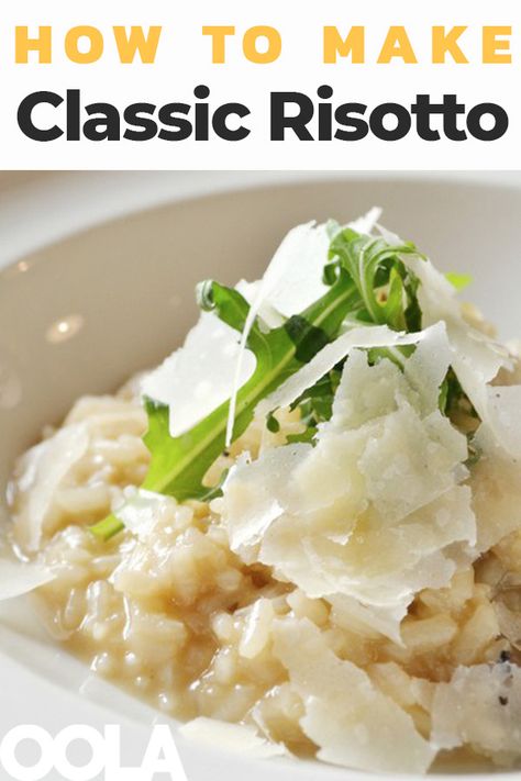 Classic Risotto Recipes, Rizoto Recipe Risotto, Fufilling Food, Classic Risotto, White Wine Risotto, Wine Risotto, Italian Rice Dishes, Orzo Risotto, Lemon Cupcake Recipe