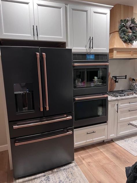 Kitchen Cabinets Double Oven, Wall Oven Next To Refrigerator, Kitchen With Cooktop And Wall Oven, Refrigerator And Oven On Same Wall, Fridge Next To Double Oven, Double Oven Refrigerator Wall, Refrigerator And Stove On Same Wall, Double Oven Next To Refrigerator, Refrigerator Next To Wall Oven