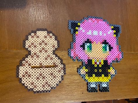 #anyaforger #hamabeads #pixelart #spyxfamily Anya Forger Perler Beads, Perler Beads Anya, Anya Peanut, Hama Beads Anime, Hama Beads 3d, Hama Art, Pixel Beads, Easy Perler Beads Ideas, 3d Perler Bead