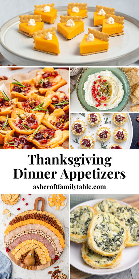 Collage of Thanksgiving dinner appetizers for a crowd, including dips, finger foods, charcuterie boards, and veggie platters. Appetizers For Party Thanksgiving, Thanksgiving Appetizers Board, Thanksgiving Fingerfood Ideas, Thanksgiving App Recipes, Fun Thanksgiving Food Appetizers, Non Dairy Thanksgiving Appetizers, Thanksgiving App Appetizer Recipes, Thanksgiving Appetizer Charcuterie Board, Thanksgiving Recipes Charcuterie