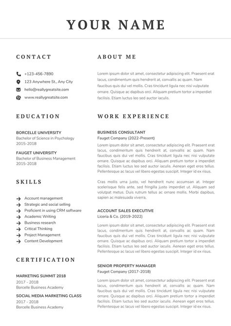 Catch future employer eyes and impress them with this professional and elegant resume template. Female Ceo Aesthetic, Resumes Template, Ceo Aesthetic, Sleek Typography, Female Ceo, Perfect Resume, Professional Resume Template, Independent Contractor, Modern Resume Template