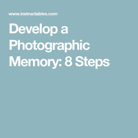 Photographic Memory Training, Photogenic Memory, Games To Improve Memory, Photographer Quotes, Photographer Humor, Wedding Photo List, Photographic Memory, Face Fat, Brain Memory