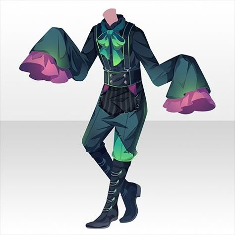 Magical Boy Outfit, Boy Outfit Ideas, Outfit Ideas Drawing, Jester Outfit, Magical Boy, Villain Costumes, Clothing Reference, Art Outfit, Clothing Design Sketches