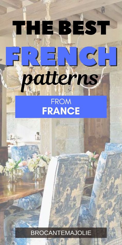 French Country Fabric Combinations, French Country Wallpaper Dining Room, French Fabric Pattern, French Country Living Room Wall Decor Ideas, French Country Cottage Interior, French Country Hallway, French Furniture Living Room, French Country Dining Room Ideas, Country French Decorating