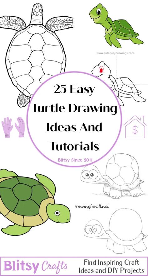 Drawing Turtles Easy, Cartoon Turtle Drawing Easy, Cool Turtle Drawings, How To Draw Sea Turtle Step By Step, Painting Turtles On Rocks, Kids Beach Crafts Easy Diy, Easy Turtle Drawing Simple, How To Draw A Turtle Step By Step Easy, Painted Turtle Drawing