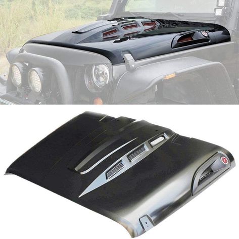 PRICES MAY VARY. 【Fitment】Compatible with 2007-2017 Jeep Wrangler JK JKU. 【Superior Ventilation】Maximize your Wrangler's performance on and off road by improving heat management. This JK hood features extra large vents to help heat escape quickly and maintain optimum operating temperatures in your engine compartment. 【Steel Alloy Construction】Manufactured from precision cut and molded stamped steel for a sturdy, lightweight replacement hood and is coated with a rust inhibitor E-coating and is re Jeep Wheels And Tires, Jeep Wrangler Jk Unlimited, Jeep Jku, Framing Construction, Jeep Mods, Jeep Wrangler Accessories, Wrangler Accessories, 2017 Jeep Wrangler, Rv Tires