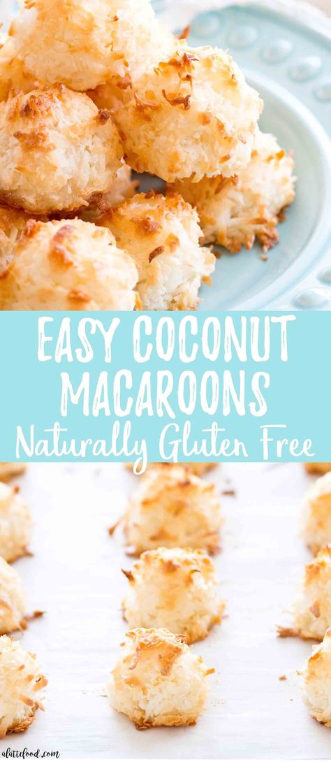 Gluten Free Macaroons, Gluten Free Coconut Macaroons, Easy Coconut Macaroons, How To Make Macaroons, Macaroon Recipe, Coconut Macaroons Easy, Macaroons Recipe, Oreo Desserts, Coconut Macaroon