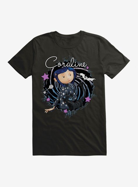 Coraline Tshirt, Coraline Closet, Coraline Shirt, Coraline Outfit, Birthday Clothes, Cartoon Shirts, Movie Tees, Tall Hoodies, Coraline