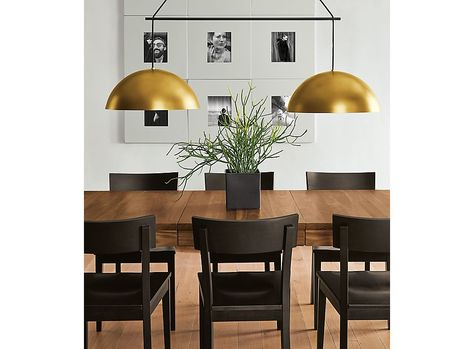 Aurora Double Pendant Fixture in Brass - Room & Board Living Room Accent Tables, Decoration Inspiration, Room & Board, Room Board, Cheap Decor, Dining Room Lighting, Modern Dining Room, Dining Room Design, Cheap Home Decor