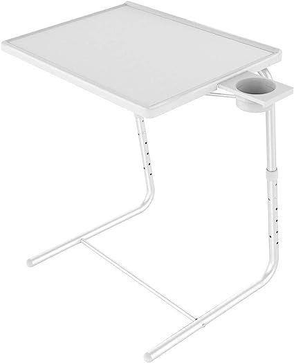 Amazon.com: HUANUO HNTT-W Bed & Sofa, Laptop Table as TV Food, Work Tray with 6 Heights & 3 Tilt Angles Adjustable, White : Home & Kitchen Tray On Bed, Tv Dinner Trays, Sofa Comfortable, Tv Tray Table, Dinner Tray, Tv Tray, Tv Dinner, Tilt Angle, Printer Stand