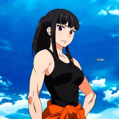 Anime Gym Girlies, Gym Mommy, Fire Force Maki, Lean Muscles Women, Fire Force Icons, Everyday Manifestation, Anime Banners, Maki Oze, Gym Posters